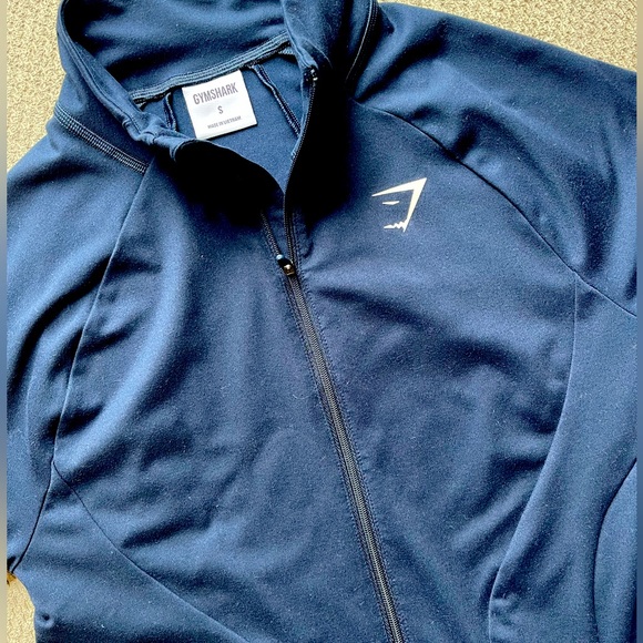Navy gym shark full zip size small - Picture 2 of 2